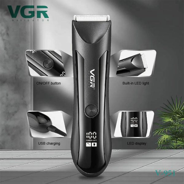 VGR V-951 Body And Sensitive Areas Trimmer,Waterproof Ceramic Blade.
