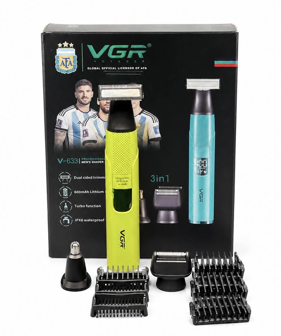 VGR V-633 Professional 3-in-1 Waterproof Body and Intimate Area Shaver.