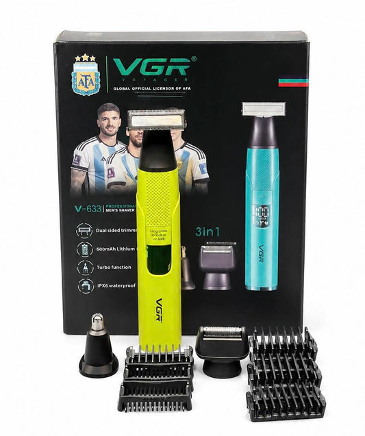 VGR V-633 Professional 3-in-1 Waterproof Body and Intimate Area Shaver.