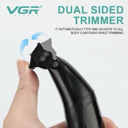 VGR V-632 Double-Blade Trimmer for Body, Beard, and Sensitive Areas