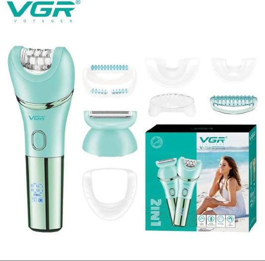 VGR V-753 Waterproof Body Hair Remover for Women, Shaver, Leg, Armpit and Pubic Hair V753 2 in 1