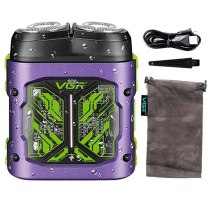 Professional Magnetic Head Electric Face Shaver Portable Beard Trimmer IPX6 Mini Shaver for Men V-344