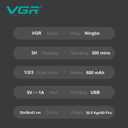 Vgr V-227 Professional Rechargeable Electric Hair Clipper
