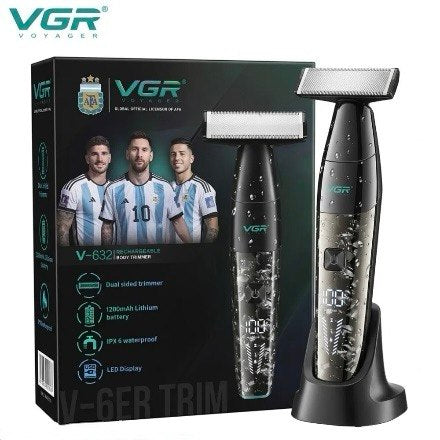 VGR V-632 Double-Blade Trimmer for Body, Beard, and Sensitive Areas