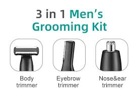 VGR V-628 Hair Clipper And Complete Grooming Kit – 3 In 1 For Body, Ear, Nose, And Bikini, Smart, USB.