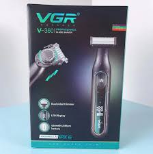 VGR Shaver Waterproof Household Rechargeable Adjustable Electric Razor LED Full Body Washable Reciprocating Men's Shaver V-360