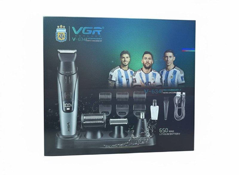 VGR V-634 4-in-1 Full Body Grooming Kit | Rechargeable Men’s Body Trimmer & Shaver