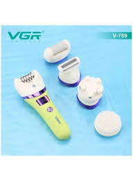 VGR V-759 Professional 5-in-1 Women's Hair Removal Device – IPX7 Waterproof, 30 Tweezer System, LED Light, 2 Speeds, 180-Minute Battery, USB Charging.
