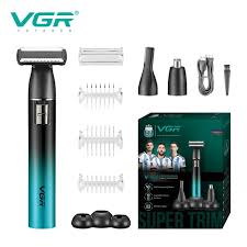 VGR V-628 Hair Clipper And Complete Grooming Kit – 3 In 1 For Body, Ear, Nose, And Bikini, Smart, USB.