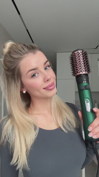 VGR V-498 Hair Dryer Brush & Volumizer Hair Curler Straightener | Ceramic Coating | Professional Rotating Hot Air Styler | 2-in-1 | Powerful 1200W Hot Air Brush | Multicoloured