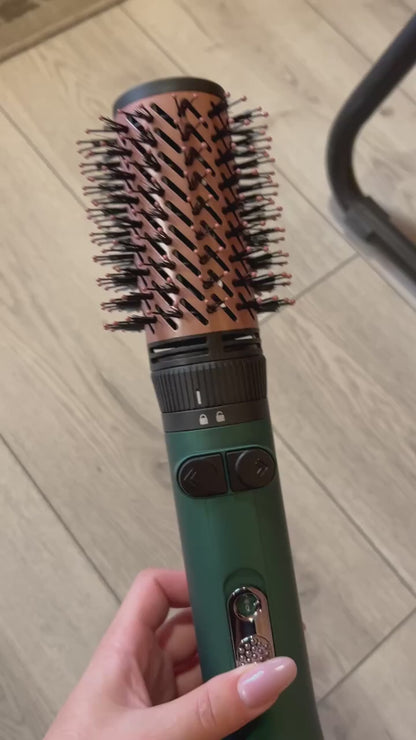 VGR V-498 Hair Dryer Brush & Volumizer Hair Curler Straightener | Ceramic Coating | Professional Rotating Hot Air Styler | 2-in-1 | Powerful 1200W Hot Air Brush | Multicoloured
