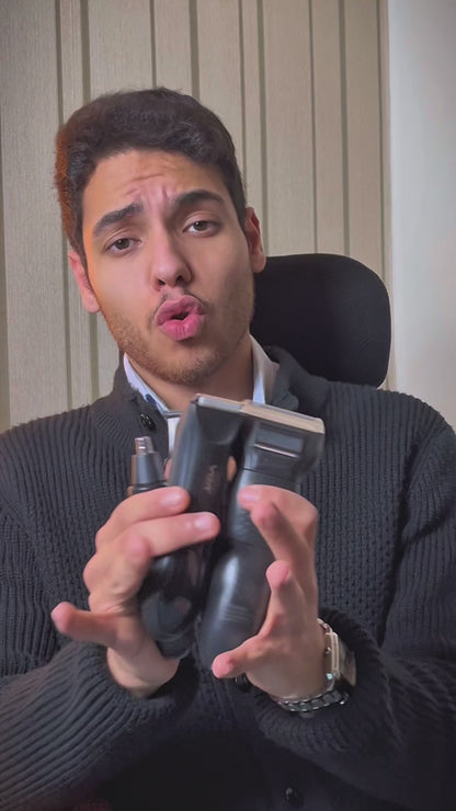 V-096IPX7 Professional Hair Trimmer Kit, 14-in-1 Waterproof Grooming Set with Metal Design, 150-Min Runtime, 7000 RPM Motor, Digital Display, USB Charging, Stand