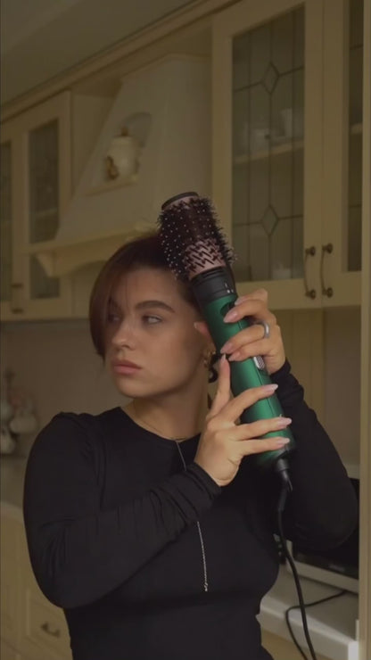 VGR V-498 Hair Dryer Brush & Volumizer Hair Curler Straightener | Ceramic Coating | Professional Rotating Hot Air Styler | 2-in-1 | Powerful 1200W Hot Air Brush | Multicoloured